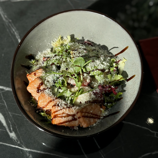 Warm Salad with Salmon