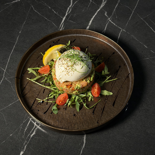 Salmon Tartare with Burrata